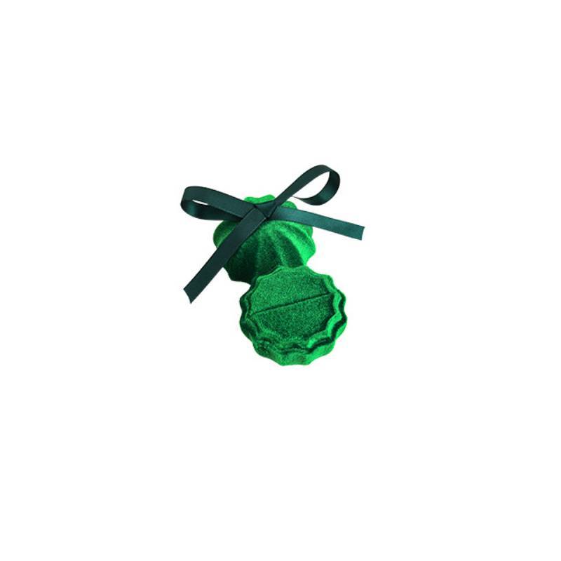 Velvet Ring Box With Pumpkin Shape For Jewelry Storage And Gift Packaging