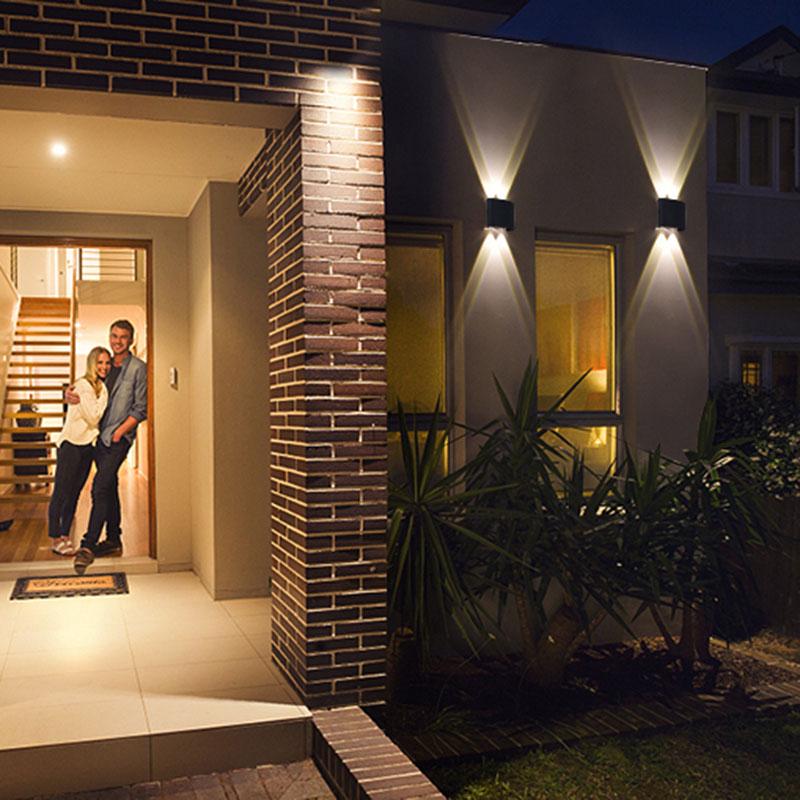 110/220 V Waterproof Surface Mounted LED Wall Light Modern Nordic Luminaire Indoor Wall Lamps Living Room Porch Outdoor Simple