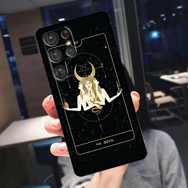 Triple Moon Goddess Hecate Tarot Card Cover For Samsung Galaxy S24 Ultra S25 S22 S23 Plus S20 S21 FE S9 S10 S23 FE Phone Case