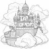 Fairy Castle Coloring Book 20 Page Gift for Birthday Party Relieve Stress Kill Time Graffiti Painting Drawing Art