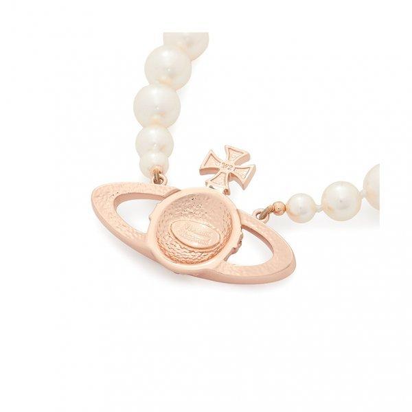 Vivienne WeStwood One Row Pearl Bath Relief Women S Choker Necklace 63010106 02g128