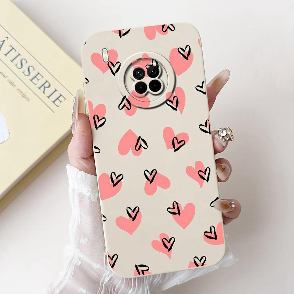 For Huawei Y9A Case Cover Luxury Fashion Flowers Kawaii Cute Cat Shockproof Phone Case For Huawei FRL-22 FRL-23 FRL-L22 FRL-L23
