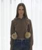 Ordinary Holiday Pom-Pom Knit Hood Zip-Up [Khaki]