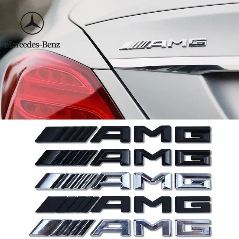 

C200 E300 Hot 2026 For Benz 3D ABS Car Rear Trunk Badge AMG Letters Sticker For Mercedes Benz AMG A B C E G CLA C63 C63S E53 GT Before 2014