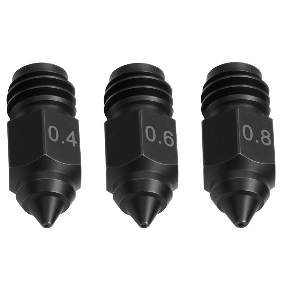 3D Printer Parts for Creality Ender 5 Max Hardened Steel Nozzle 0.4 0.6 0.8mm Hotend Nozzles 450℃ Harden Extruder for Ender5 MAX