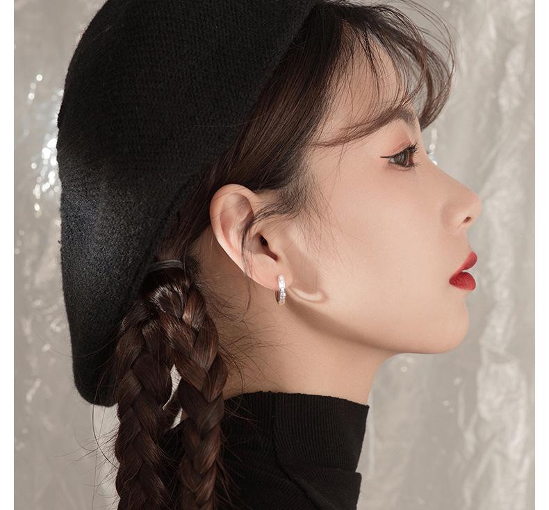 S925 Sterling Silver Diamond Ear Cuffs - 2026 Elegant Japanese Korean Style Simple Hoop Earrings for Women