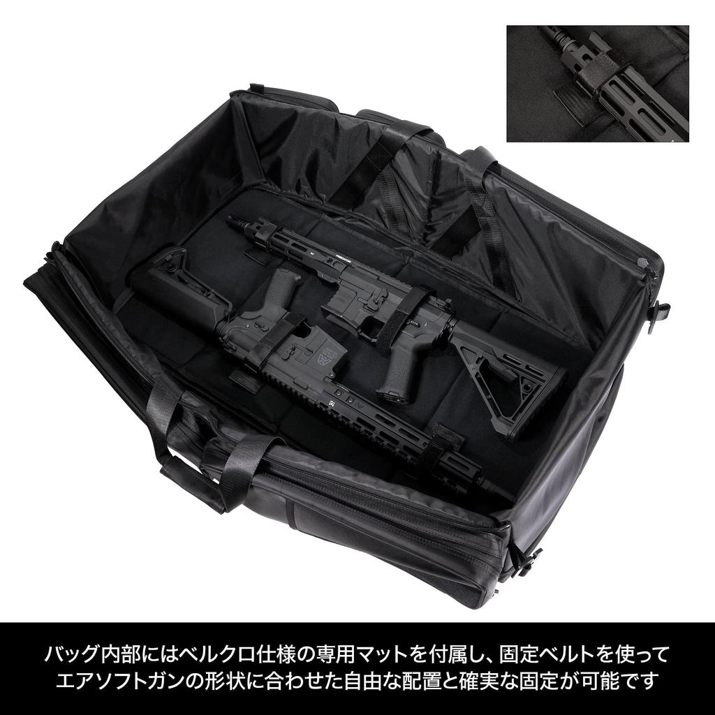 LayLax Container Gun Case Fits 2 Air Rifle Case with Nylon Storage Large Capacity 2.0 Black, Guns, Strap, Case, 2-Way Backpack,