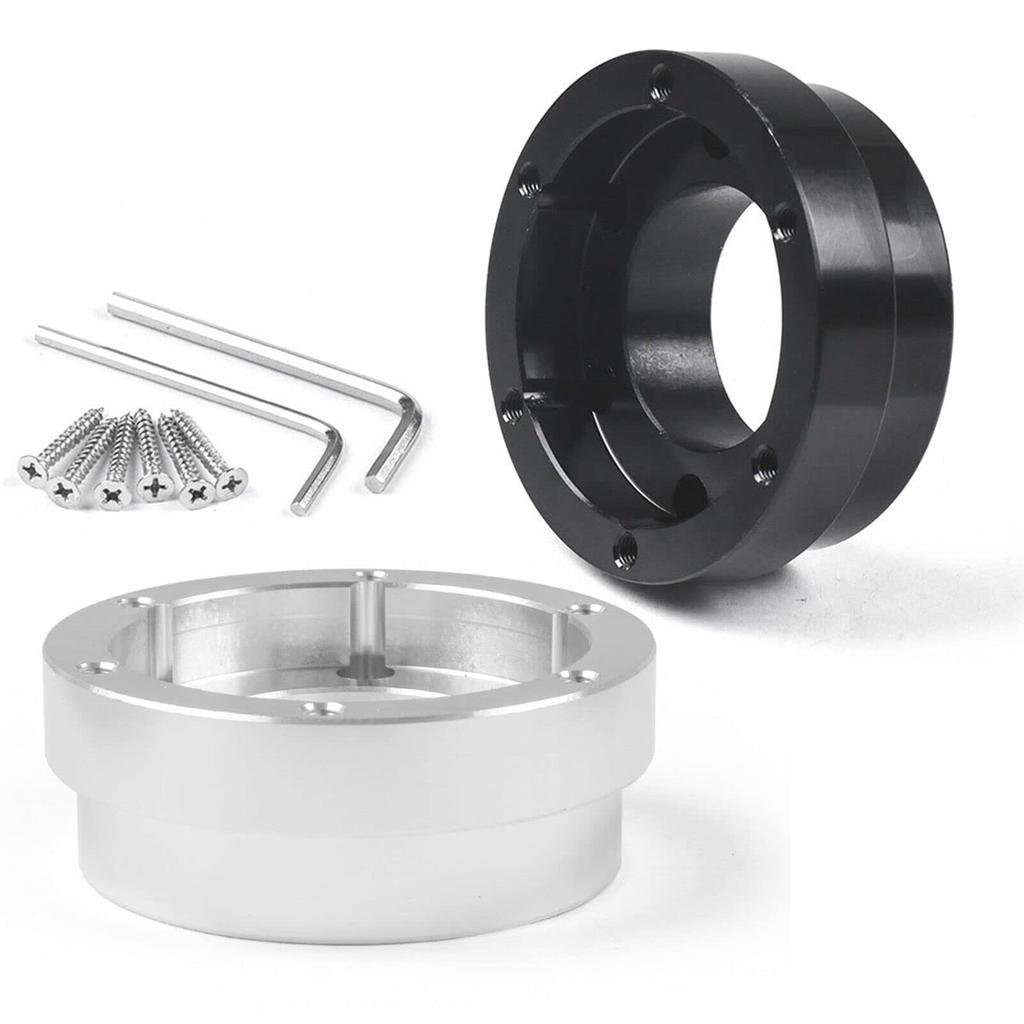 XBERSTAR 70mm Aluminum Alloy Replacement Plate for Logitech G29, G920, and G923, Black/Silver