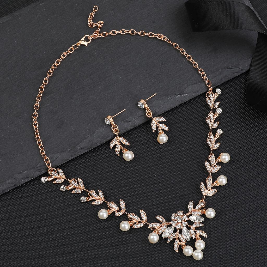 Bridal Necklace Set Bridal Wedding Jewelry Dress Accessories Women'S Banquet Collarbone Chain