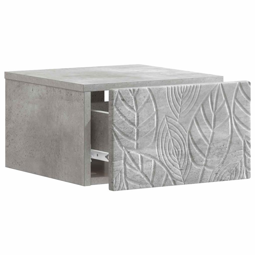 Wall Mounted Side Table 2 pcs Concrete Grey 34.5 x 33 x 20 cm