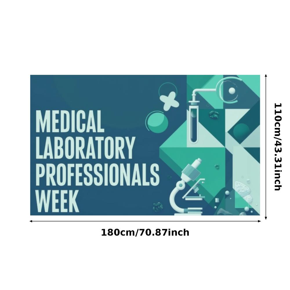 

Professionals Banner Educational Theme Healthcare Banner Microscopes Lab Appreciation Banner for Medical Awareness