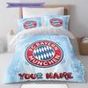 Custom Name FC Bayern München Pattern Bedding Quilt Set  Home Decoration  Gift (1 * duvet cover + 2 * pillowcase  without core)
