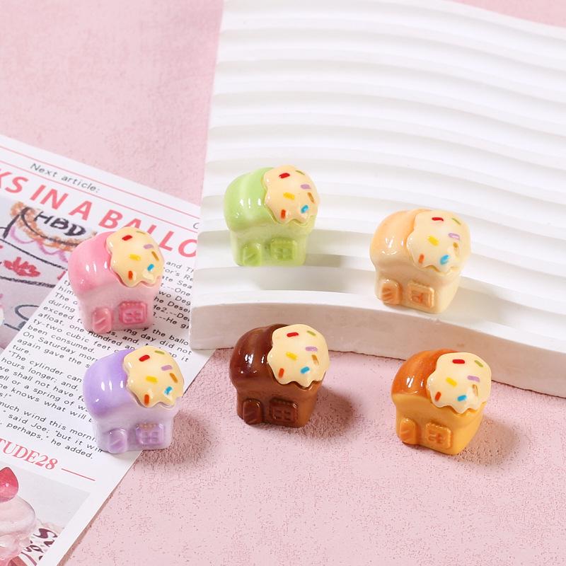 Handmade Resin Accessories: DIY Shoe Buckle, Jewelry Material, 3D Cartoon, Colorful Bakery Play Items.