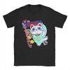 Turbo Cat Dandadan T Shirt Men's Cotton Tops Retro Anime O-neck Short Sleeve