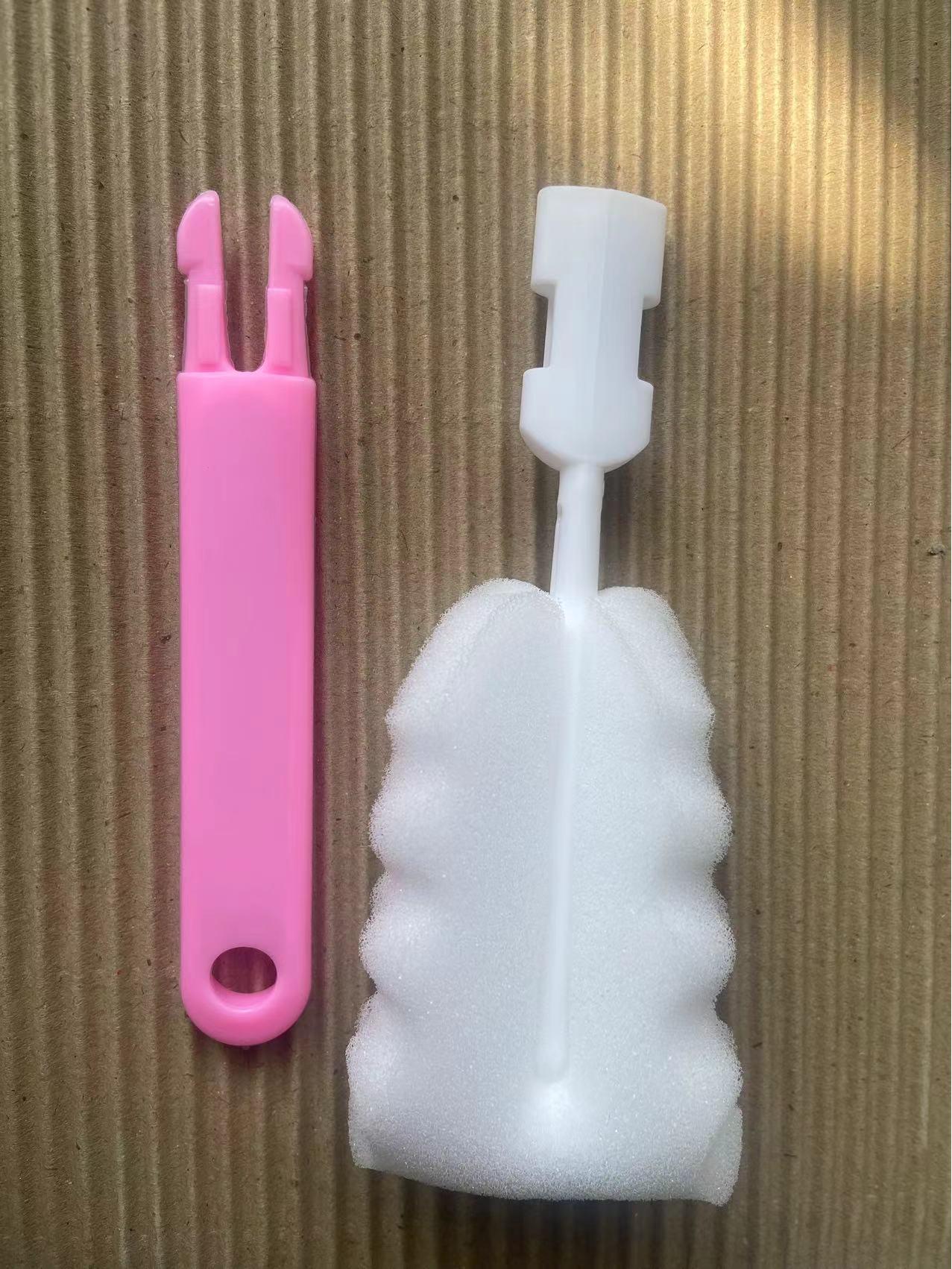 

Sponge Cup & Baby Bottle Brush - Medium Quality Insulated Brush 3 Sections White красный