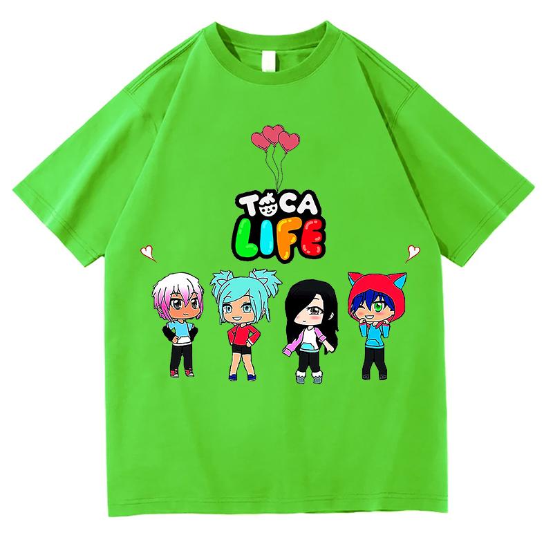 KATSEYE X Toca Boca Tshirts Unisex Graphic T Shirts Trendy Cotton Tees Short Sleeve Tees Round Neck Unisex Comfort Soft Clothes
