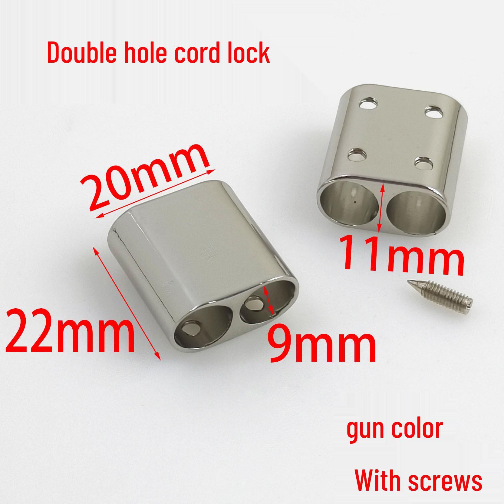 

9MM Double Hole Leather Key Rope Buckle with Screw Holes
