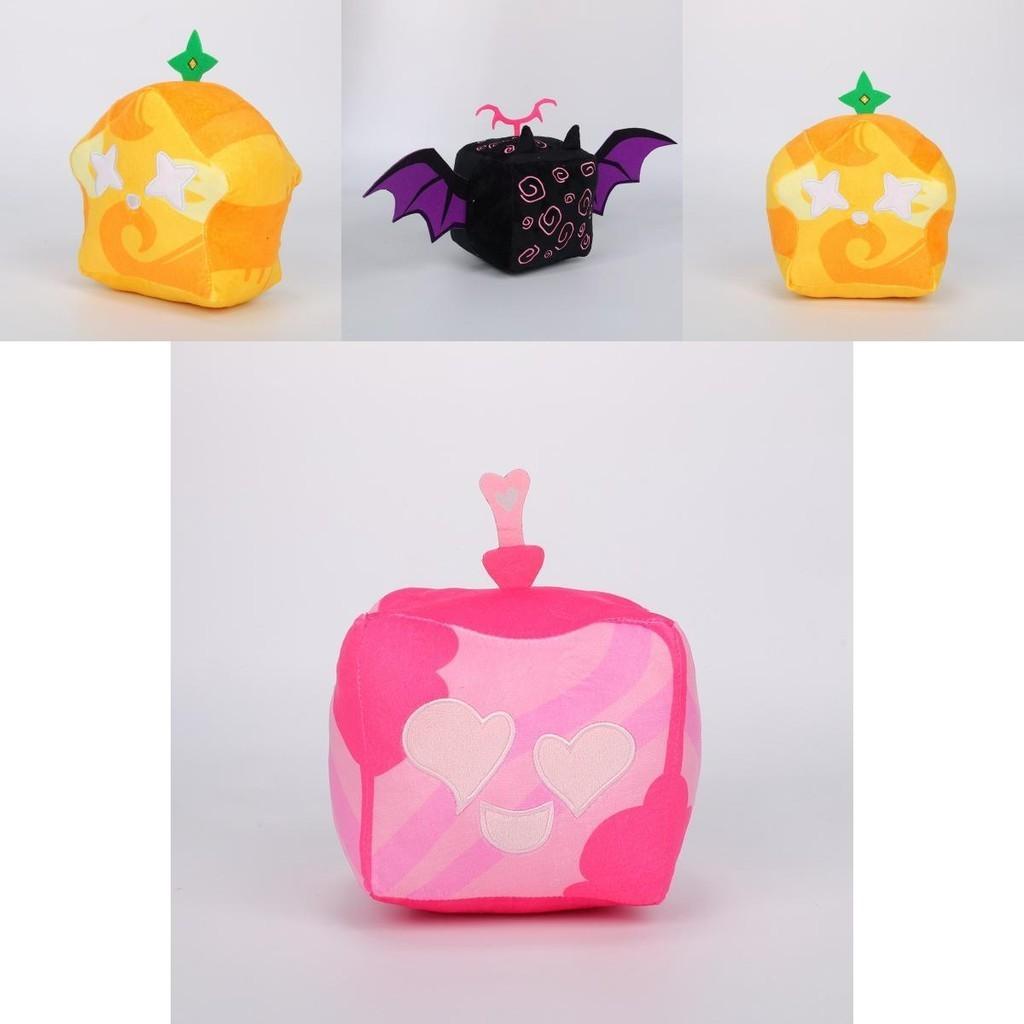 Blox Fruits Plush Toy With Leopard Print Box Purple Short Plush Pp Cotton Filling 15cm Height