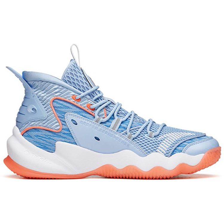 New Anta Berserk 2 Cushioning, Slip Resistant, And Abrasion Resistant High Top Basketball Shoes Dazzling Blue 112031601S-3