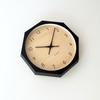 KATOMOKU Muku Clock Cypress Wall 7, Dial, Octagonal, Black, km-83BKRC8, Clock, 30.0cm (Radio-controlled)