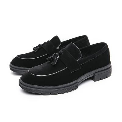 Erkek Deri Ayakkabı Gerçek Deri Büyük Beden Yüksek Kalite Tasarımcı Püsküllü Slip-On Günlük Ayakkabı Moda İş Oxford