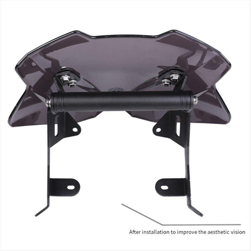 DTC2 Motorcycle Windshield Airflow Deflector + Phone Navigation Bracket for Honda Cb750 Hornet -2024