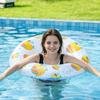 Inflatable Swim Ring Glitter Fruit Print Pool Float Adult PVC Water Tube Summer Beach Pool Party Floating Ring Yacht Accessories