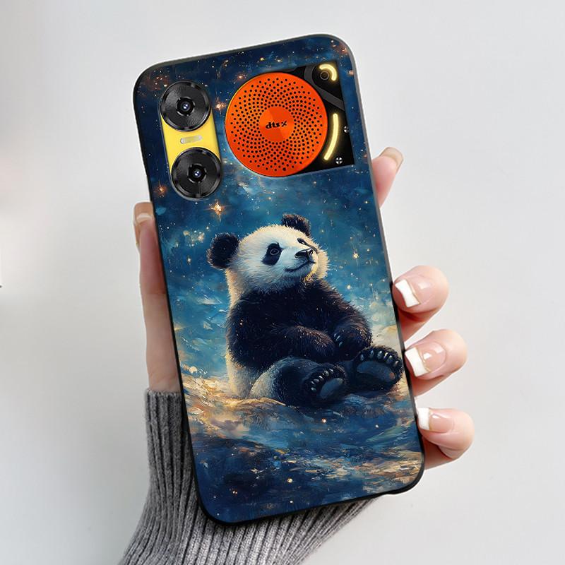 Custodia per Telefono Per ZTE Nubia Music 2 Custodia Z2460 Z2353 Estetica Gatto Carino Astronauta Nera Morbida TPU Silicone Copertura Protettiva Integrale