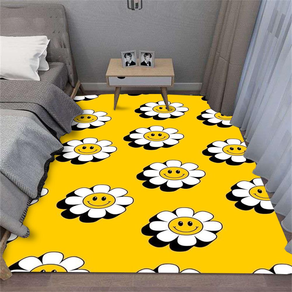 Lächelndes Gesicht Teppich Cartoon Wohnzimmer Schlafzimmer Küche Sofa Tisch Balkon Teppich Rutschfeste Waschbare Matte Zuhause Exquisit INS