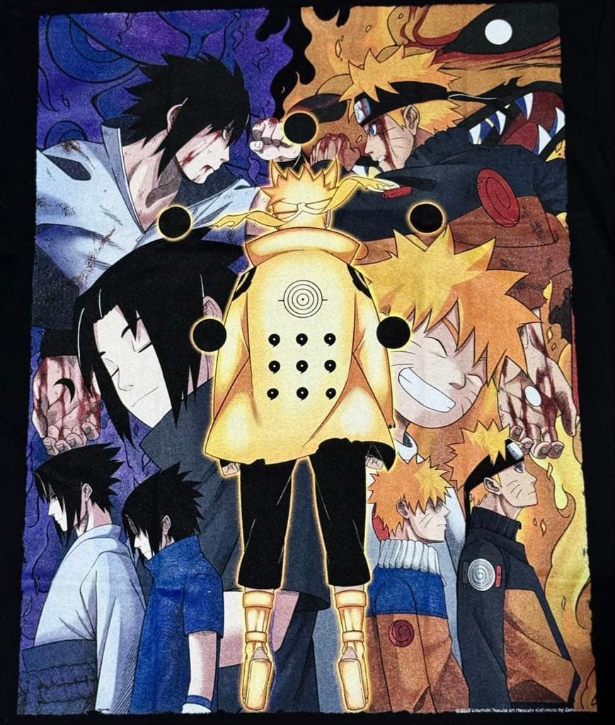 [USED] Last One Left: Naruto Shippuden Rokudou Sennin Mode Anime T-shirt, Size XL