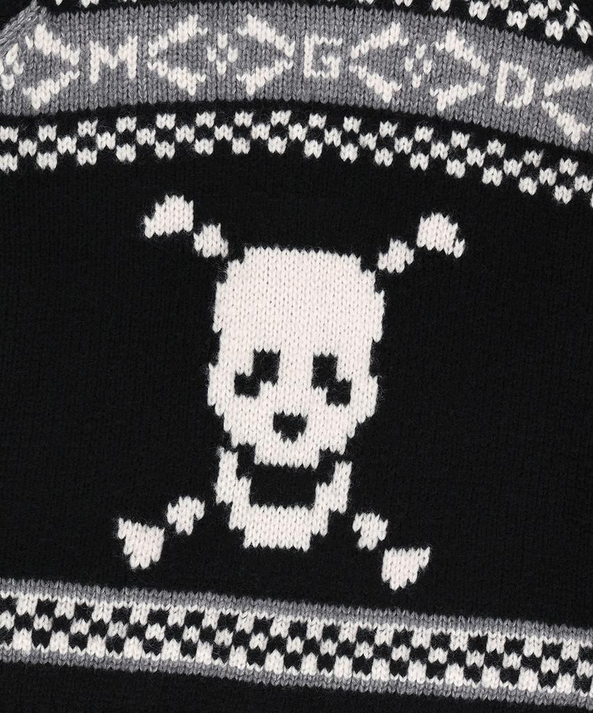 Mahagrid Skull Cowichan Knit Sweater Black(Mg2Efmk690A)