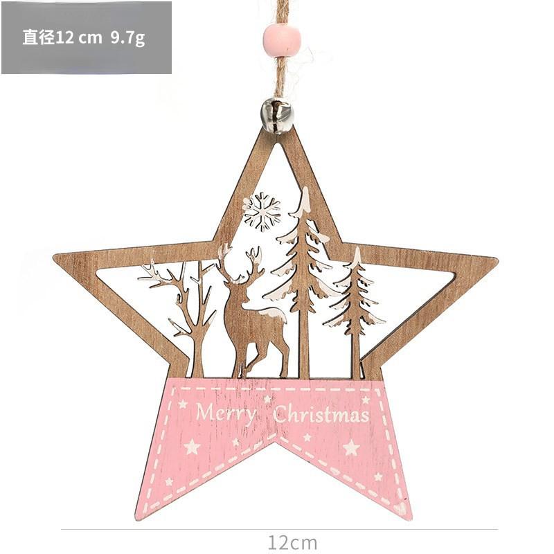 

Новогодние рождественские украшения деревянные подвесные подвески звезда рождественская елка любовь Санта Клаус рождественские украшения