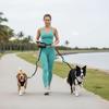 Adjustable Dual Dog Leash With Pouch Hands Free Waist Crossbody For 2 Medium Large Dogs Strong Reflective Outdoor Walking