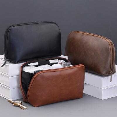 Electronic Accessories Bag Multi-Compartment Travel Tech Accessories Pouch Waterproof Faux Leather Pouch Organizer