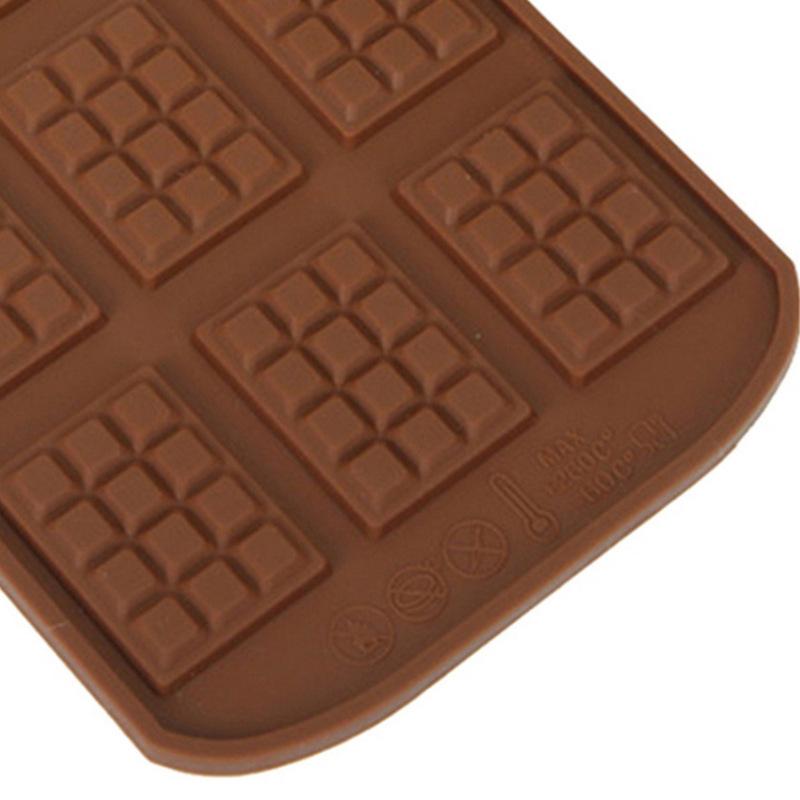 Chocolate Mold Rectangle Non Stick Silicone Waffle Bar Mould for Cake DIY Baking Tool