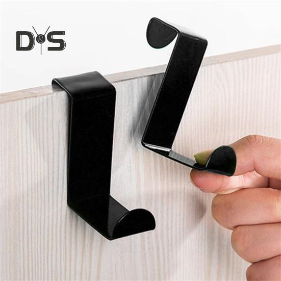4Pcs Door Back Hooks Rustproof Anti-deform Strong Load-Bearing Coat Towel Organizer Cabinet Hanger Hooks