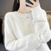 Women Sweater 100% Wool MODERN NEW SAGA O-neck Knit Pullover Thick Winter Jumpers Female Knit Tops