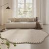 Irregular Shapes Carpets for Living Room Cream Style Bedroom Decor Plush Carpet Fluffy Soft Lounge Floor Mat Washable Study Rug