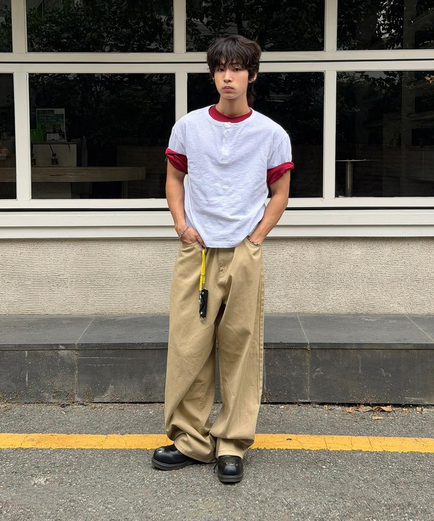 SIGNATURE Summer Slub Henley Neck Short Sleeve T-Shirt [3 Colors]