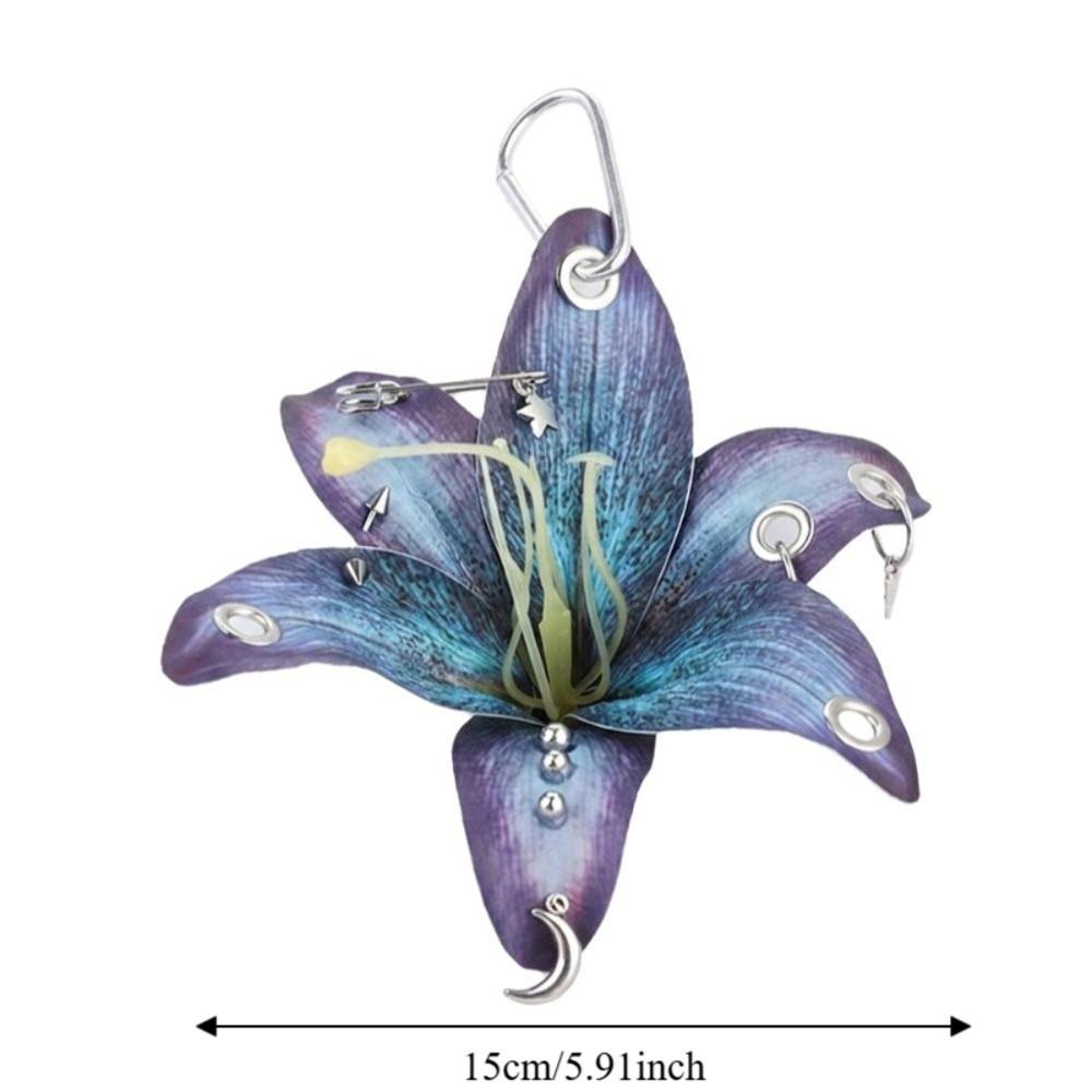 Backpack Decoration Orchid Lily Keychain Simulation Flower Backpack Hangings Decor Gifts