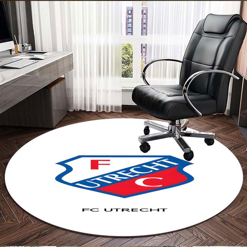 FC Utrecht Print Round Rug, Washable Floor Carpet, For Entryway Dorm Laundry Room Office Study, Home Decor Birthday Christmas Gift