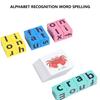 Matching Letter Game Spelling Reading English Alphabet Wooden Letters Card Mat- Game Children Pre-school Learning Language Toys