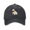 Cute Pug Puppy Illustration Baseball Cap Funny Hat Visor Golf Hat Unisex Winter Hats for Unisex FeUnisex Unisexs