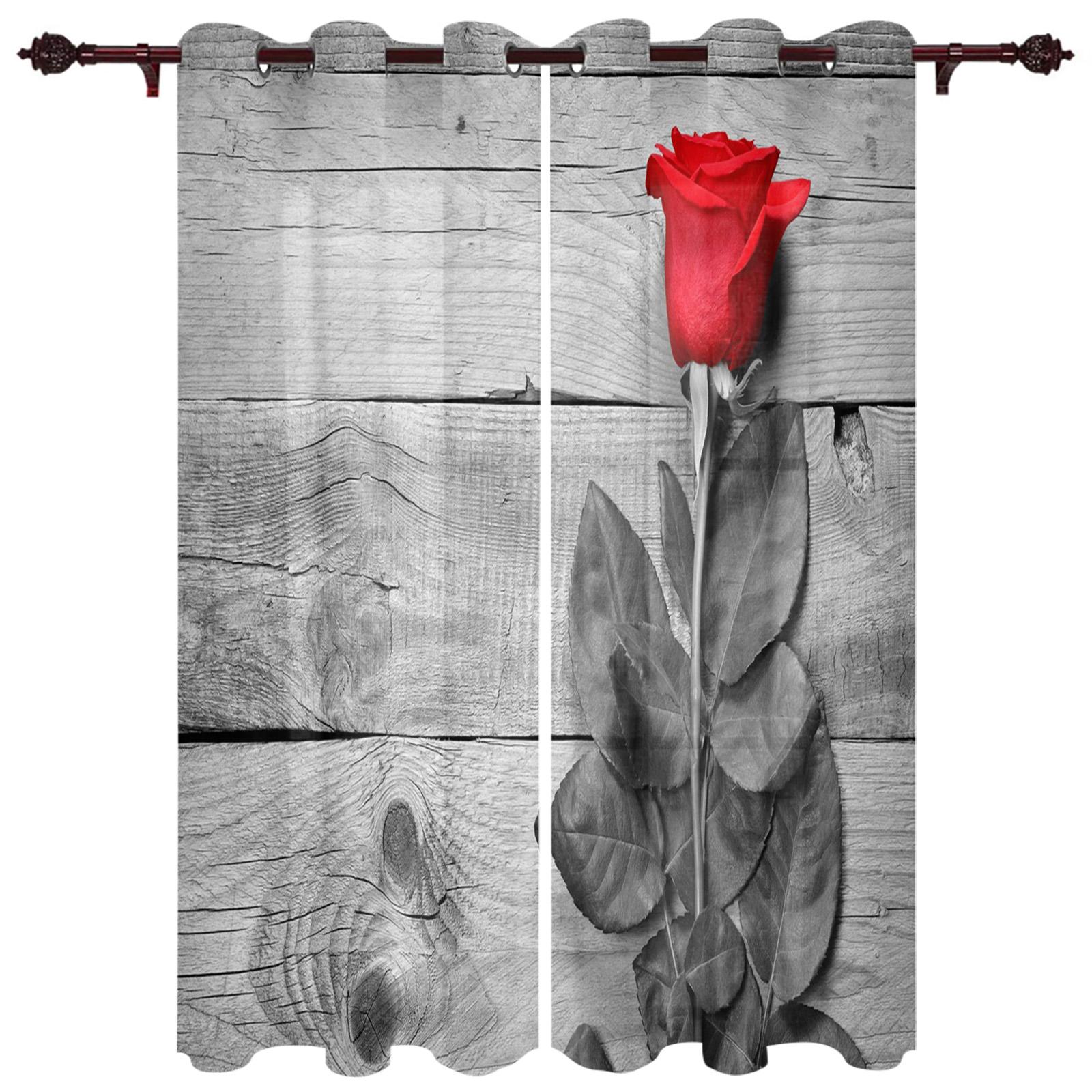 Роза Цветок Деревянная Доска Современные Шторы Для Окна Гостиной Спальни Шторы Жалюзи — фото 14