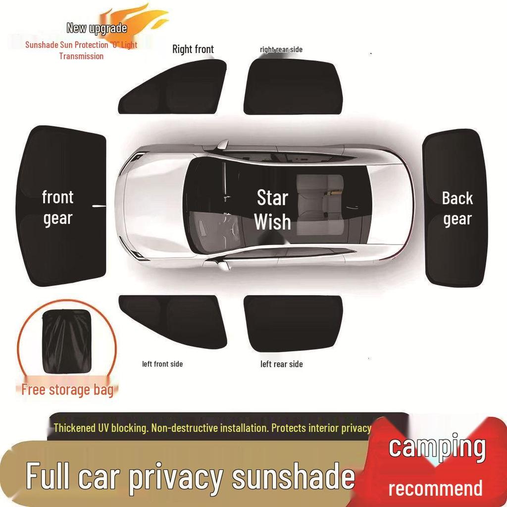 Streamlined Geely Galaxy Sunshade for E5, E8, L6, L7, Xingjian 7, Xingyue L, and Xingyuan - Complete Car Window Coverage.