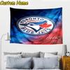 Custom Name Blue Jays Logo Tapestry Room Decoration Wall Hanging for Living Room Bedroom, dormitory, Birthday and Christmas gifts