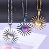 Sun Necklaces For Women/Men Accessories Stainless Steel Jewelry Pendant Choker Necklace Chain On The Neck Decoration Collar Gift