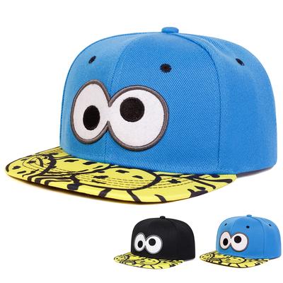 Unisex Hip-Hop-Mützen mit Augenstickerei für Frühling und Herbst, verstellbar, lässig, Baseballkappe mit Sonnenschutz