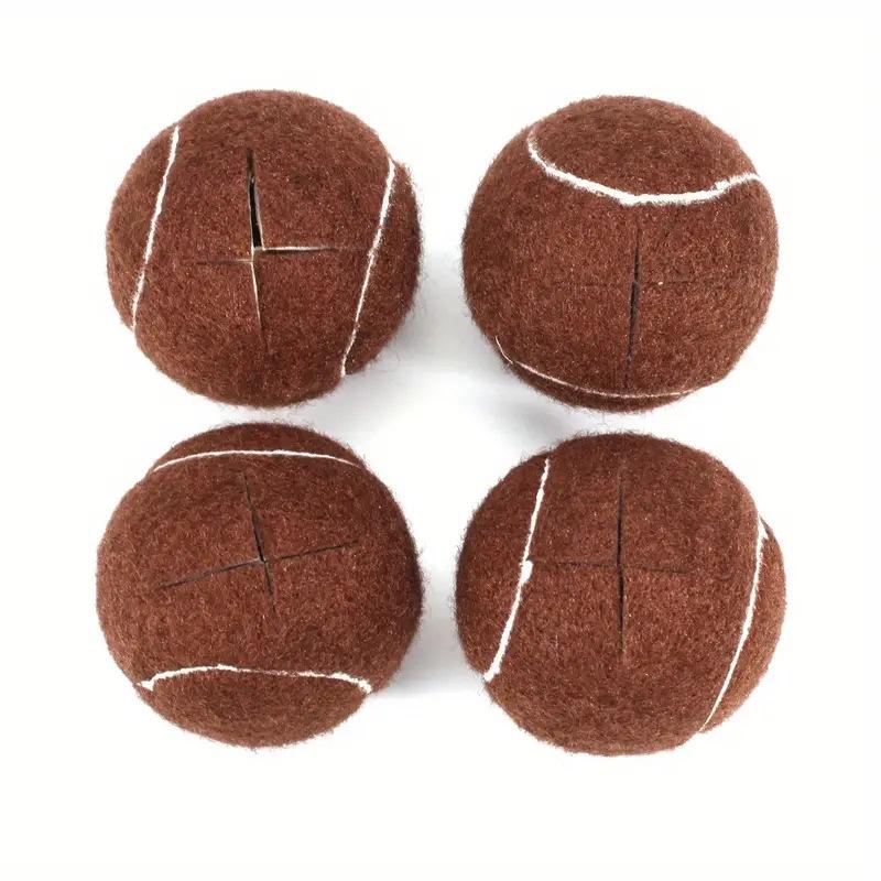 4 Pcs Precut Walker Tennis Balls For Furniture Legs And Floor Protection Heavy Long Lasting Felt Pad Glide Coverings