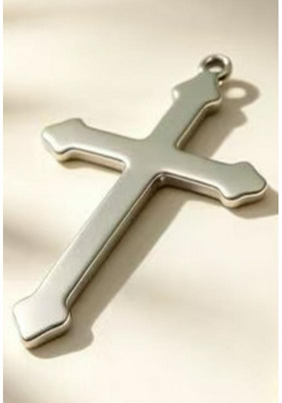 Personalized Stainless Steel Cross Pendant Necklace for Men